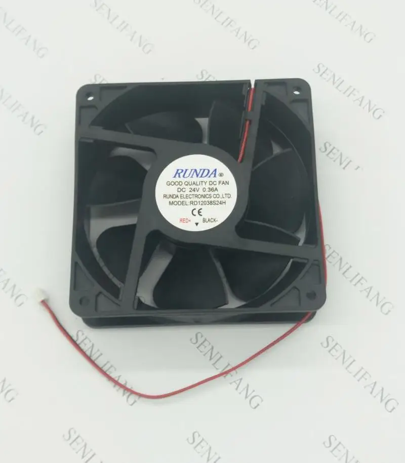 Для Emacro рунда RD12038S24H DC 24V 0.36A 120x120x38 мм 2-провод Сервер площади вентилятора