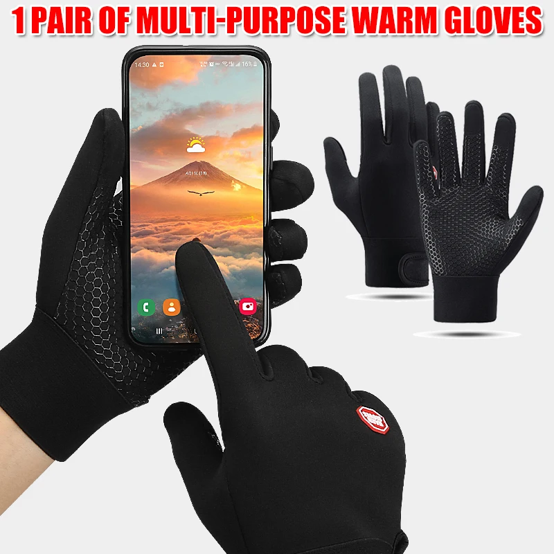 

Screentouch Gloves Warming Cold Protection Smartphone Texting Driving Cycling перчатки ciclismo QW