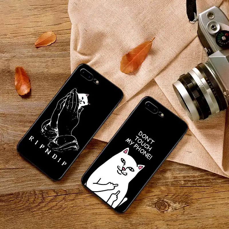 Чехол для iPhone 6 6S plus чехол роскошный черный 5 5S SE 7 8 Plus X XS Max XR средний палец |