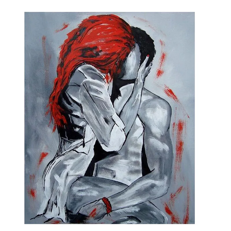 Мозаика мужчины и женщины поцелуй вышивка со стразами аксессуары для рисования