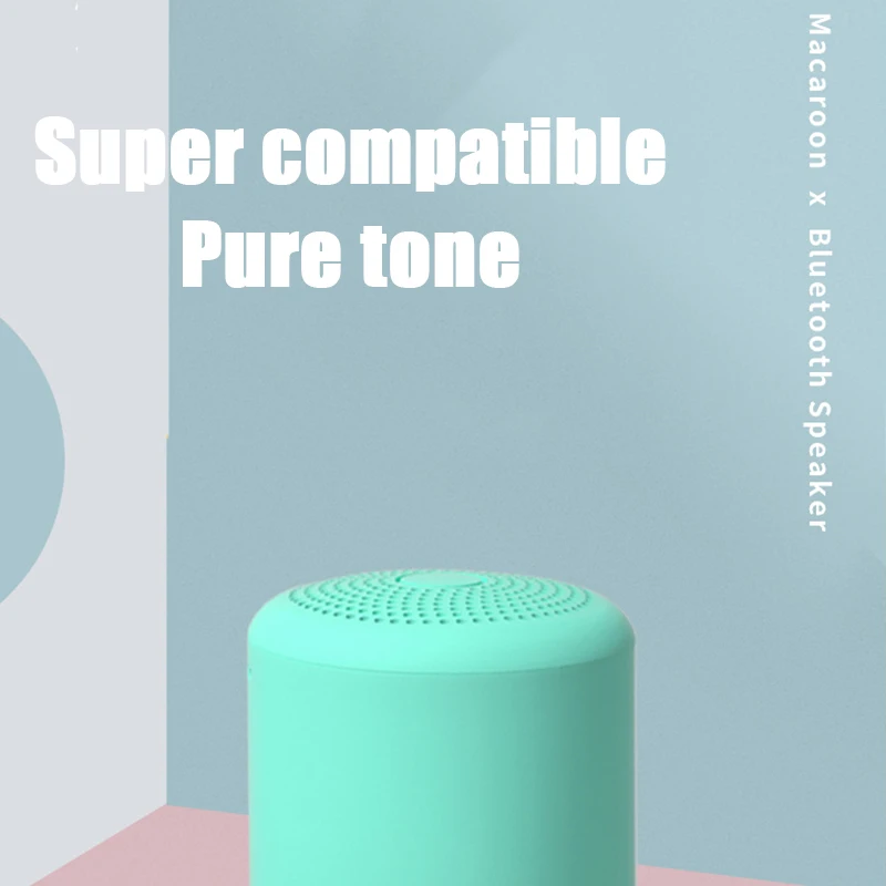 

New Mini Smart Speaker Portable Bluetooth-compatible+FM MP3 Speaker Recharge Music Subwoofer Stereo Macaron Rainbow Candy Color