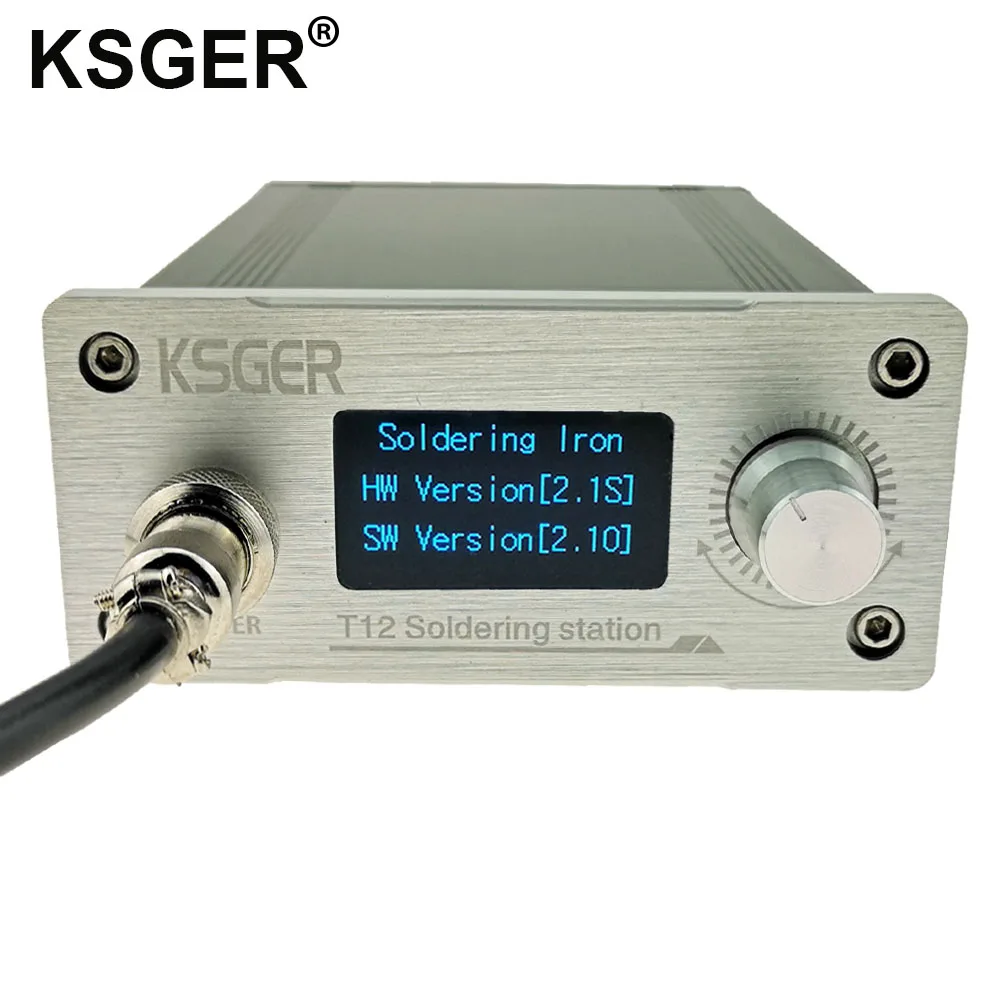 KSGER DIY T12 OLED паяльная станция STM32 V2.1S авто-сон T12 железные наконечники комплекты для сварки ABS держатель ручки Стенд CNC Передняя панель