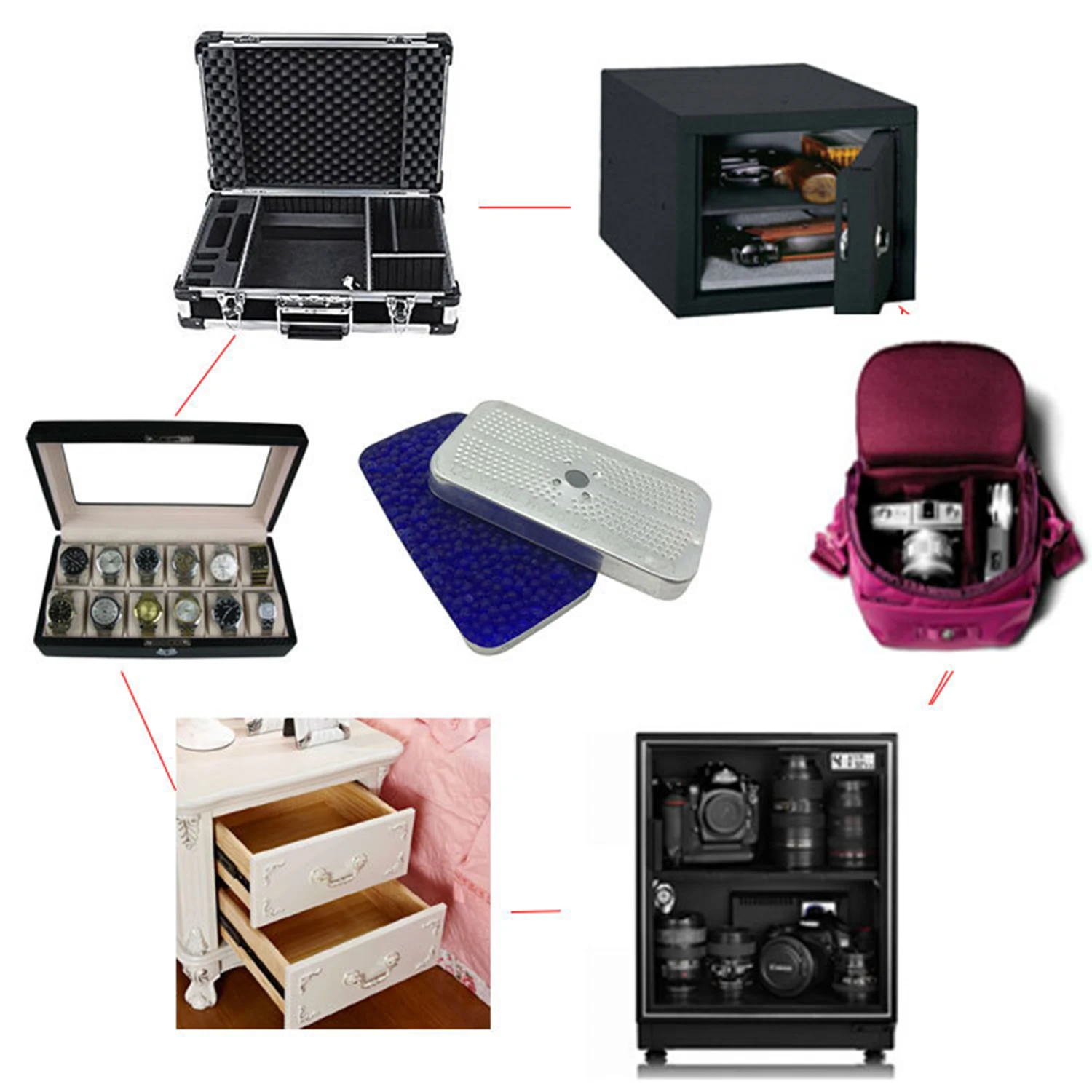 Многоразовый влагопоглотитель из силикагеля для домашнего использования