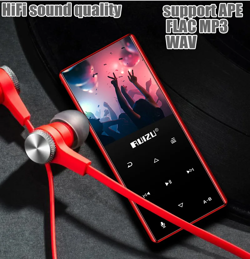 Новейший спортивный MP3-плеер RUIZU D29, 4 Гб, экран 1,8 дюйма, поддержка FM, запись, электронная книга, часы, шагомер, внешний динамик