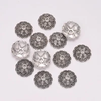 20pcslot heart flower antique 14 5 mm 6 plated peach loose sparer end bead caps for diy jewelry making findings accessories