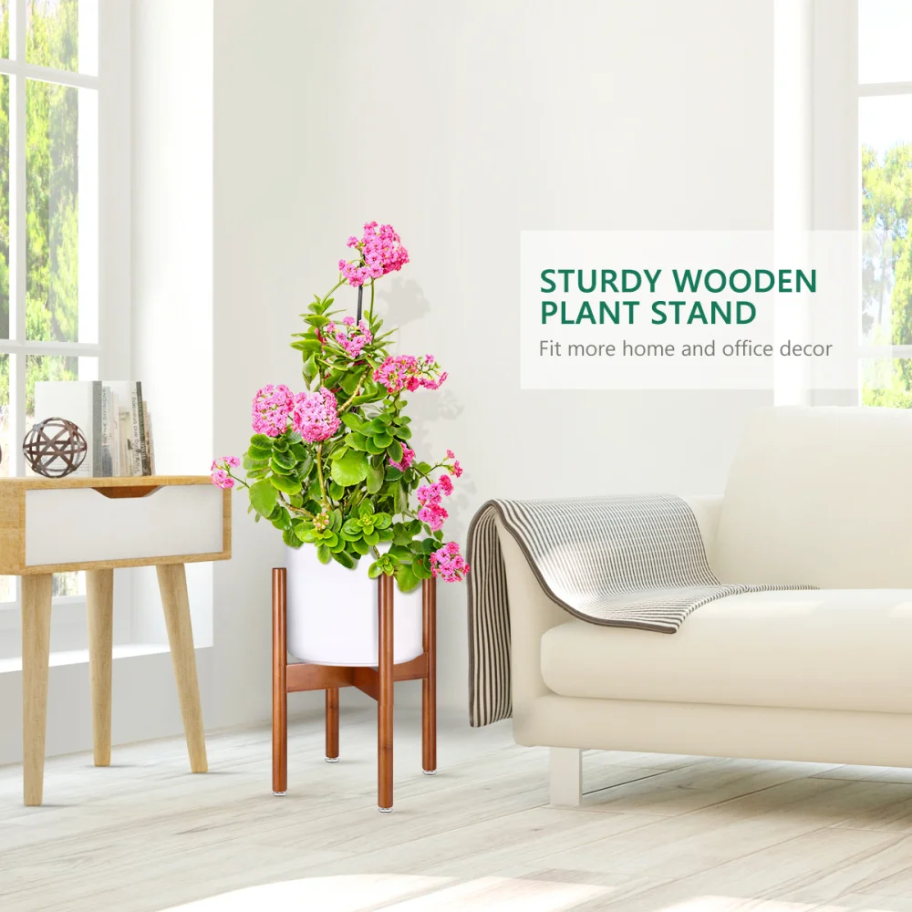

HOMEMAXS Plant Stand Bamboo Simple Flower Pot Holder Indoor Display Potted Rack 40 x 31 (Brown)