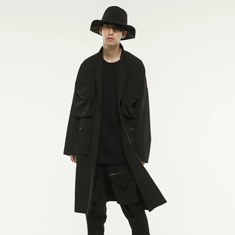 S ~ 6XL! Настраиваемая новая мужская одежда модная для сцены шоу Ямамото свободная