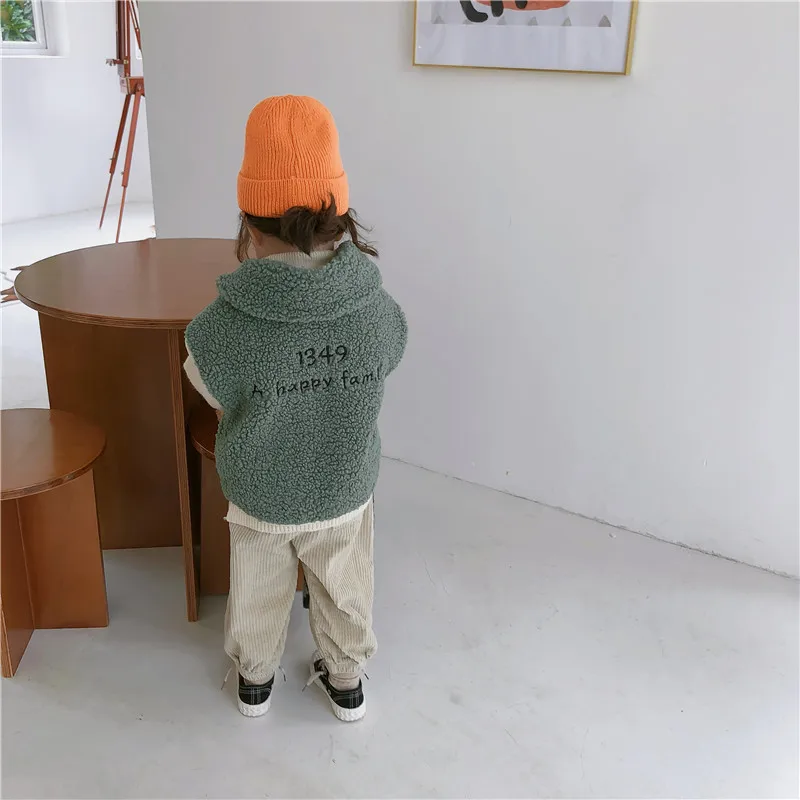 Осень зима 2019 Новое поступление утепленный жилет без рукавов в Корейском стиле пальто с шарфом для