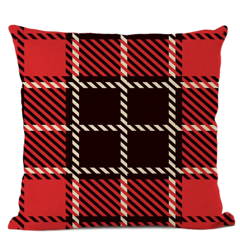 Контрастная и классическая наволочка в клетку для дивана прочная жесткая из