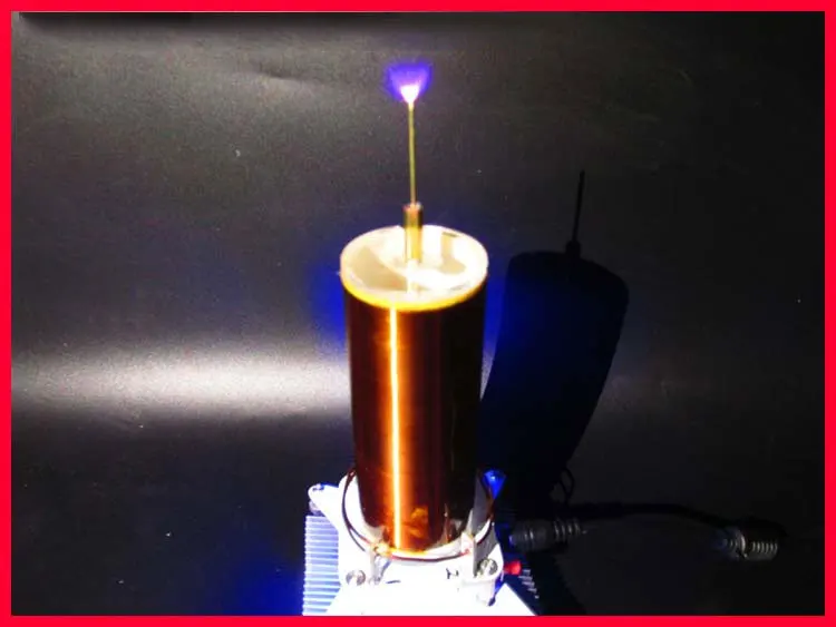 Фиолетовый литий-ионный ветряная мельница мини Музыка Тесла катушки DIY Наборы