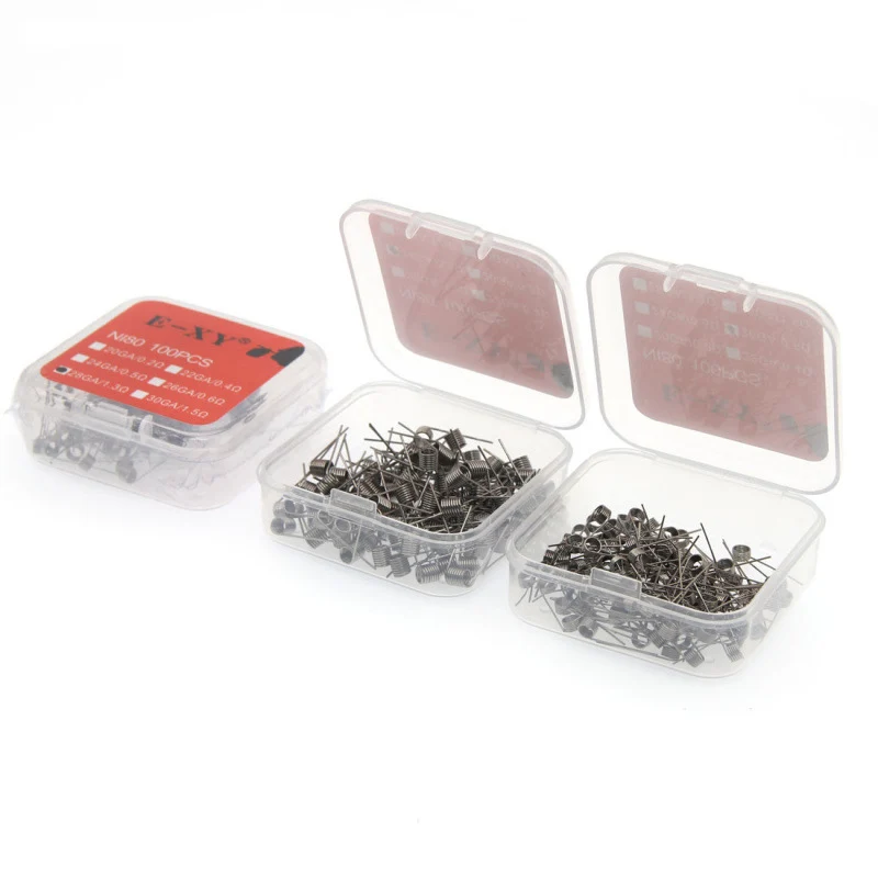 100 шт Ni80 скрученные плавленые спирали для улья Клэптона готовые намотки Alien Mix Quad