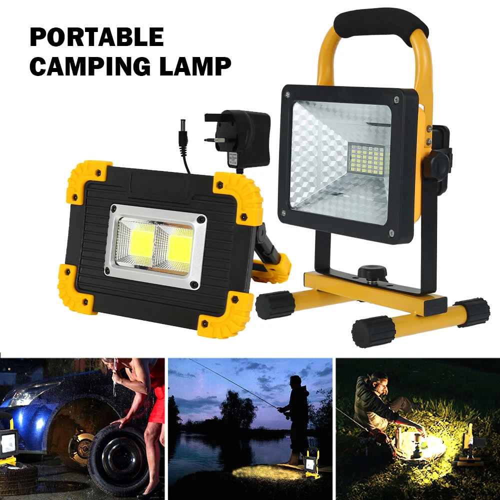 

50W Led Portable Spotlight Super Bright Led Work Light Rechargeable Flashlight Outdoor Camping Lantern Lamp Led Flashlight 18650