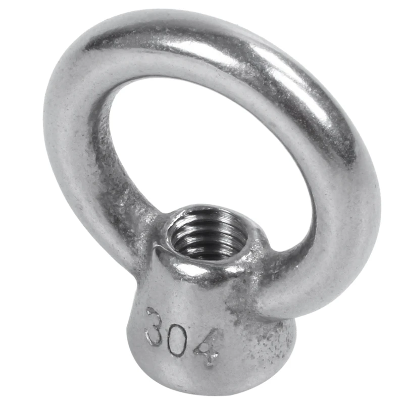5 Pcs M6/6mm 304 Stainless Steel Lifting Eye Bolt Nut Silver | Обустройство дома