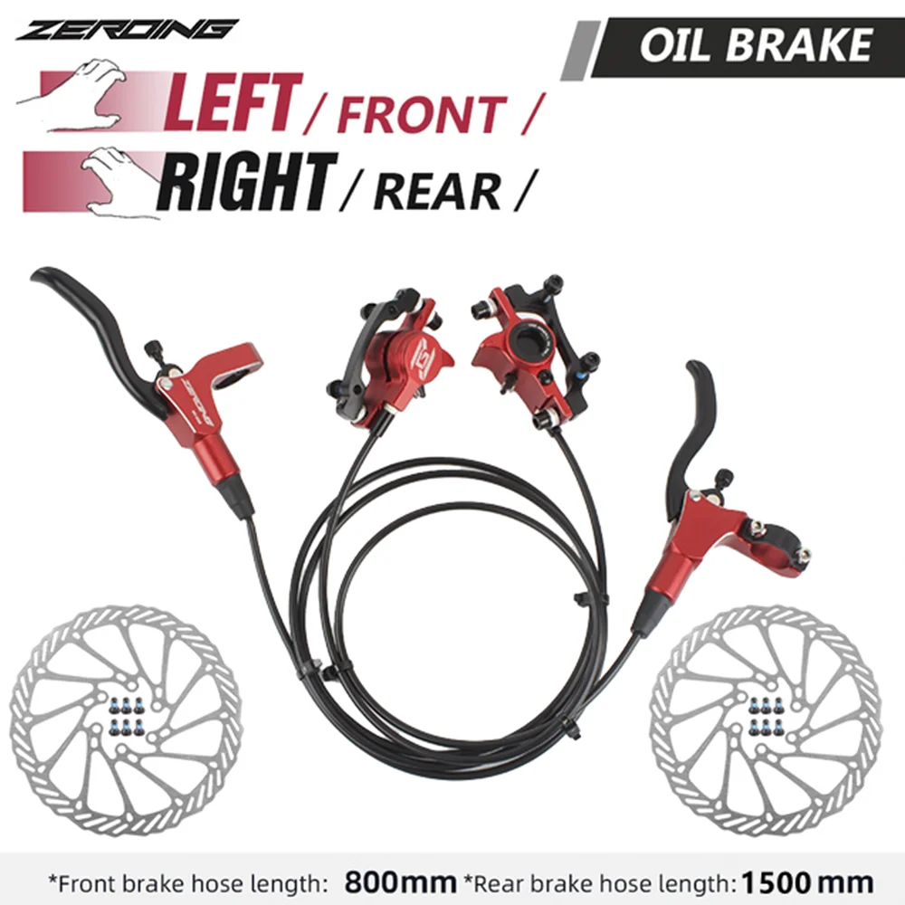 

ZEROING BR MT200 MTB Hydraulic Brakes Oil Disc Brake 160mm Rotor Caliper Hydraulic Calliperplate Front Rear Handle Bicycle Parts