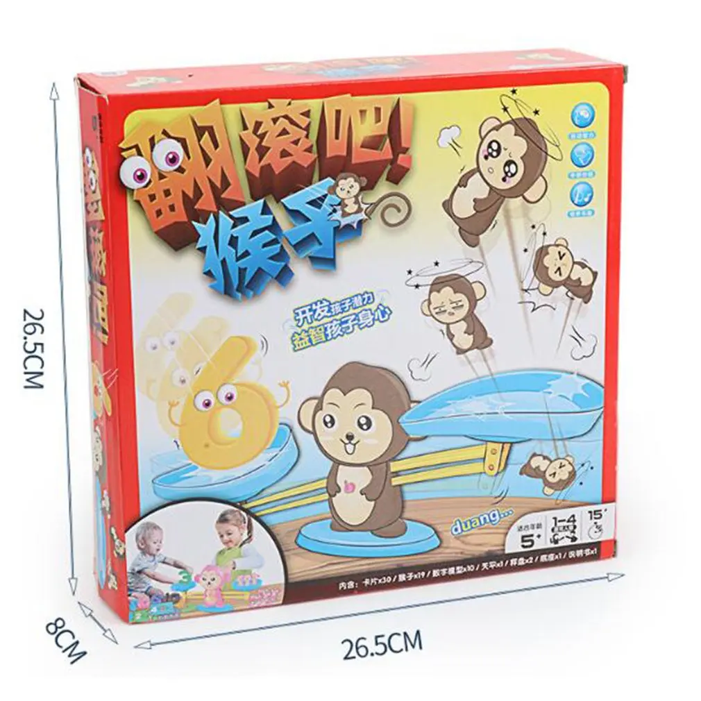 

Early Childhood Education Tools Monkey Mathematical Balance Digital Addition Counting Teaching for Children Family Table Game