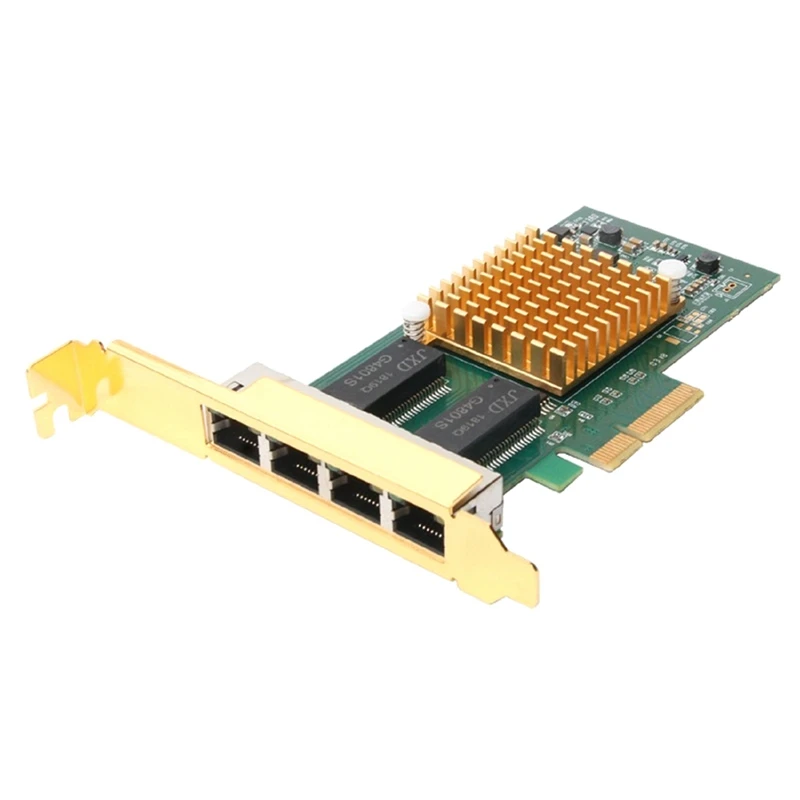 

NEW-PCI-E Network Card I350 Chip Four-Port Gigabit Network Card RJ45 Suitable for Servers
