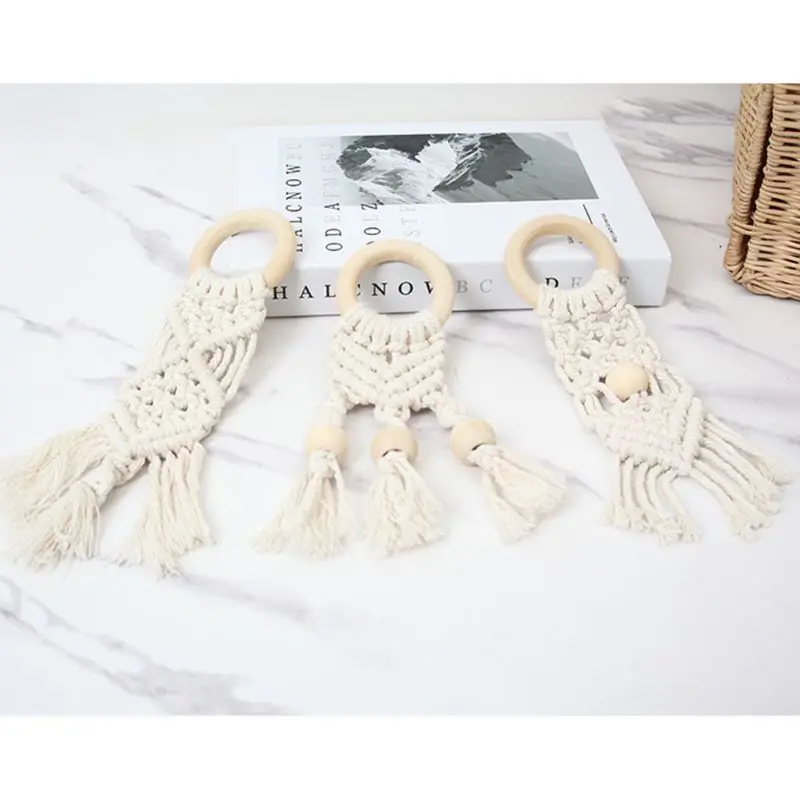 Детское кольцо для прорезывания зубов в стиле бохо деревянный прорезыватель