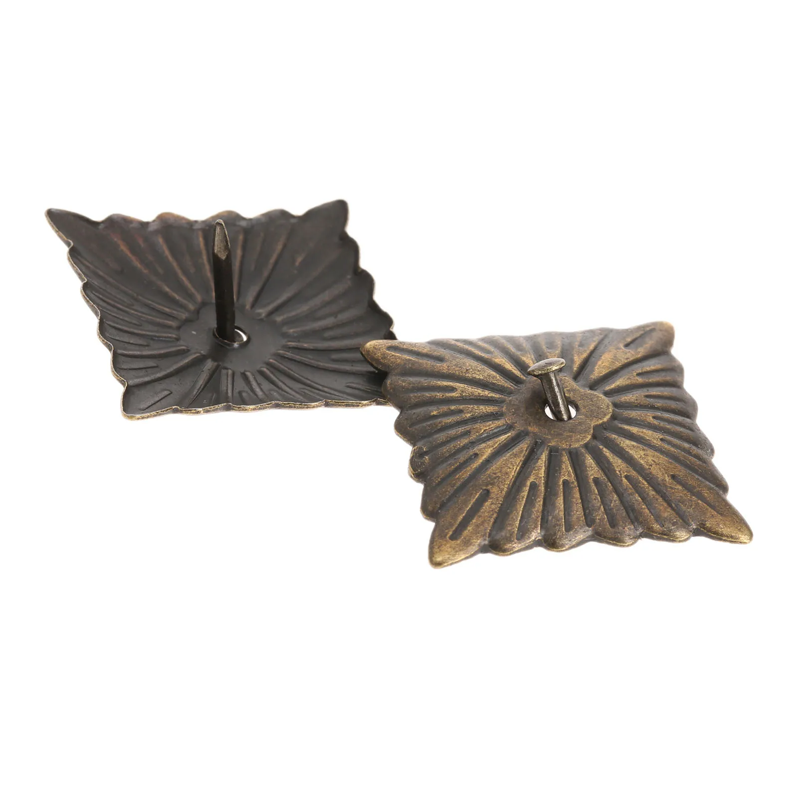 100 шт 21x21 мм винтажная обивка квадратные ногти античная бронза для декоративной