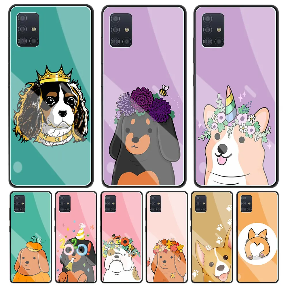 

Cocker Spaniels Cartoons Dog Cute Phone Case for Samsung Galaxy A51 A71 A50 A21s A31 A70 A10 A41 A30 A40 A11 A12 Glass Cover