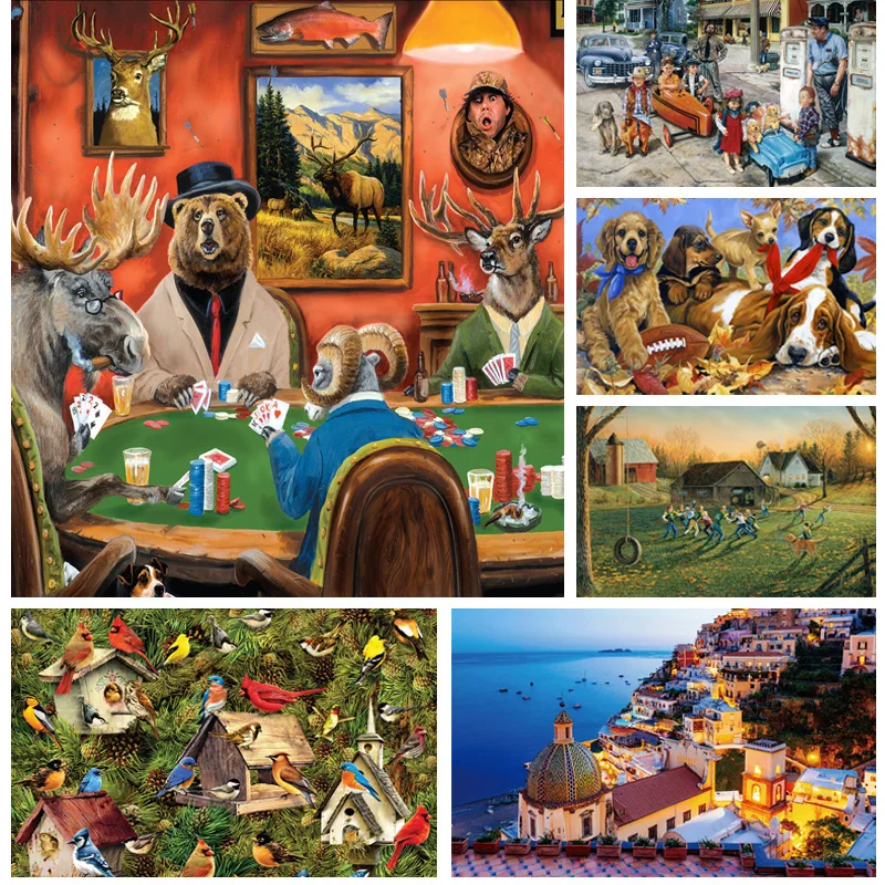 Пазл 1000 штук детские развивающие игрушки забавные мальчики девочки мозаика