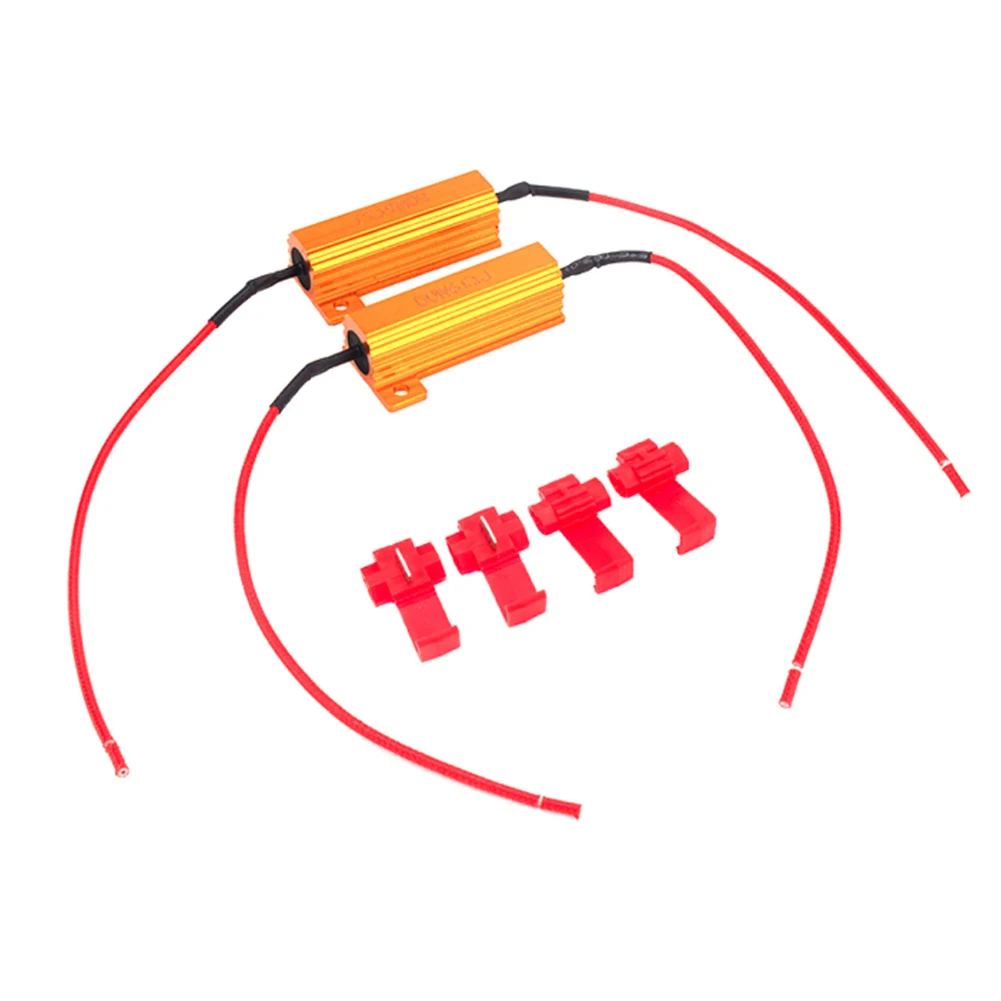 

4pcs 50W 6ohm Load Resistor LED Turn Signal Light Blink Error Decorder LED Bulbs Light Error Free Code Solution