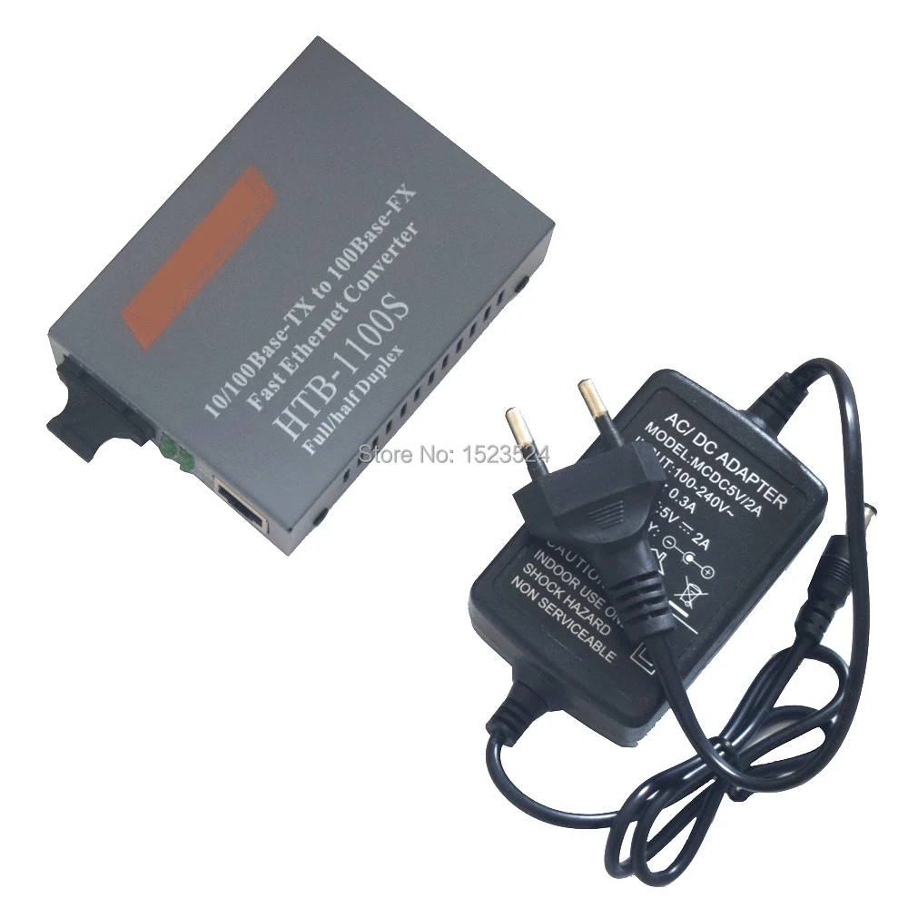 Оптический медиаконвертер 10/100 Мбит/с RJ45 многомодовый дуплексный 2 км бесплатная