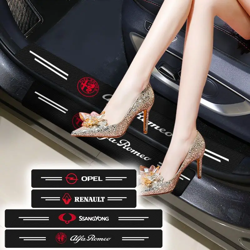 4X автомобильный Стайлинг углеродное волокно Автомобильная дверная наклейка для