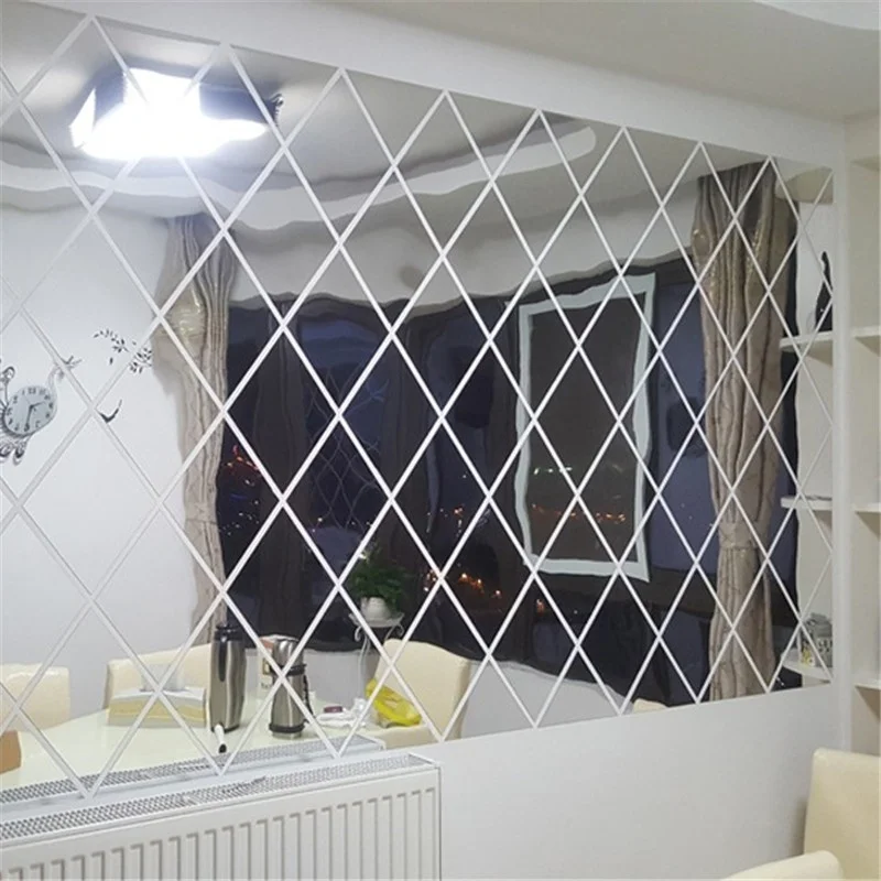 Бриллианты треугольники стены искусства 3D DIY Украшение на стену для дома