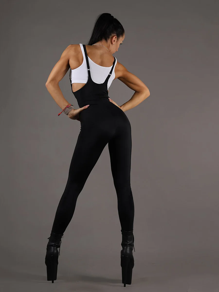 

Gymystar Solid Color Wrap Spaghetti-Neck Backless Jump Suits For Women Going Out Backless Sexy Sports Ladies Jumpsuits