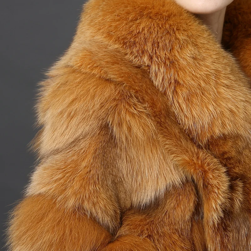 

JCHB 2021 Real Fox Fur Coat Female Short Women Coats Spring Autumn Women's Fur Jacket Luxury Abrigo Mujer XS15D29-21 Pph1561