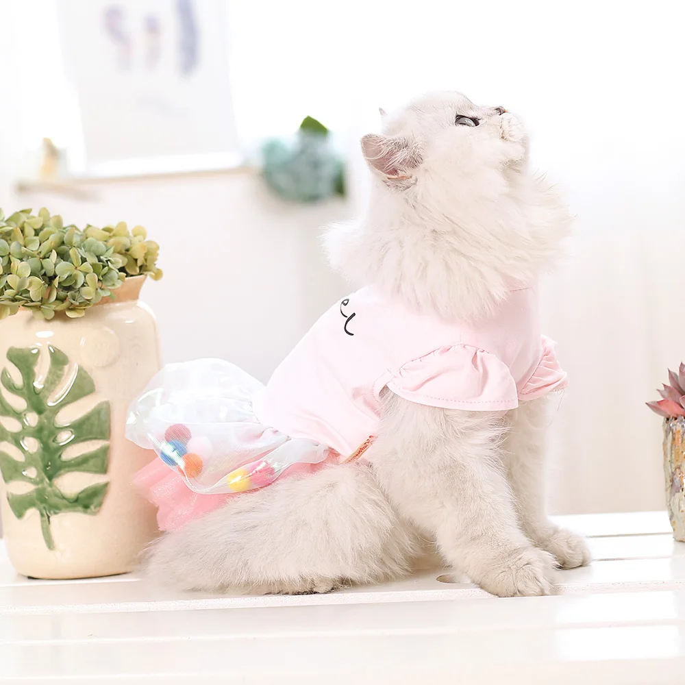 Ветрозащитный Свадебные платья с изображением кота костюм Одежда для домашнего