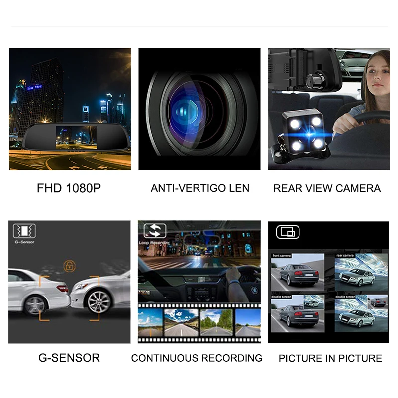 Автомобильный видеорегистратор 3 в 1 Full HD 1080P анти gps радар Автомобильная камера