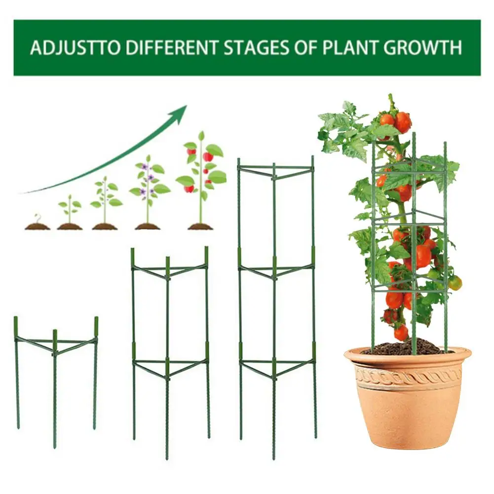 

Climbing Plant Support Cage Garden Trellis Flowers Stand Rings Tomato Support Climbing Vine Rack Vegetables Decorative