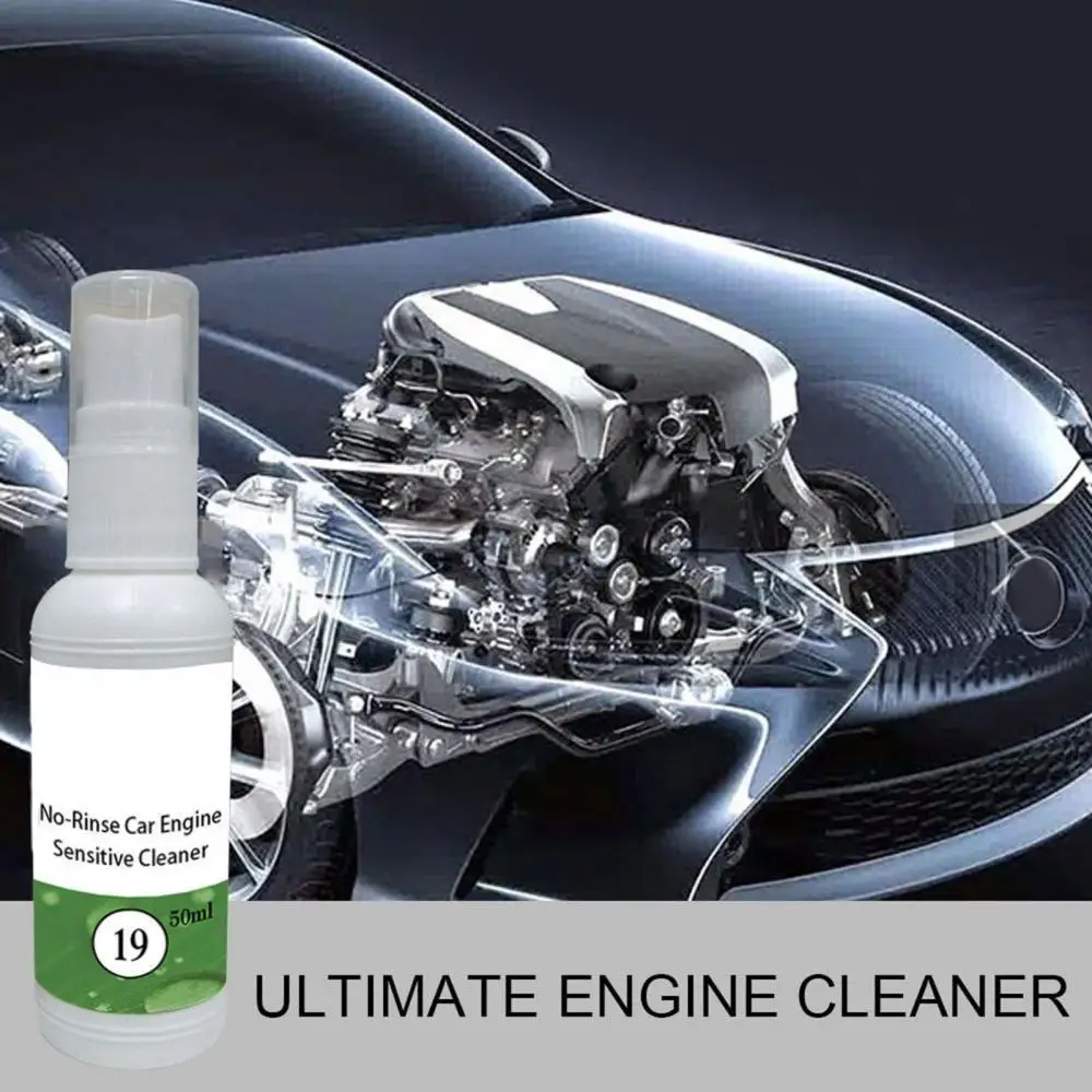 

50ml/30ml No-rinse Engine Cleaner Nano-Plating Remove Engine Compartment Oil Cleaner with Spray Nozzle Easily clean for Car
