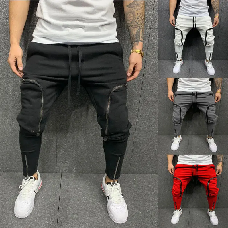 

Men's Slacks, Fitness Men's Sweatpants, Skinny Sweatpants, Men's Jogging Pants, Zipper Slacks 2021