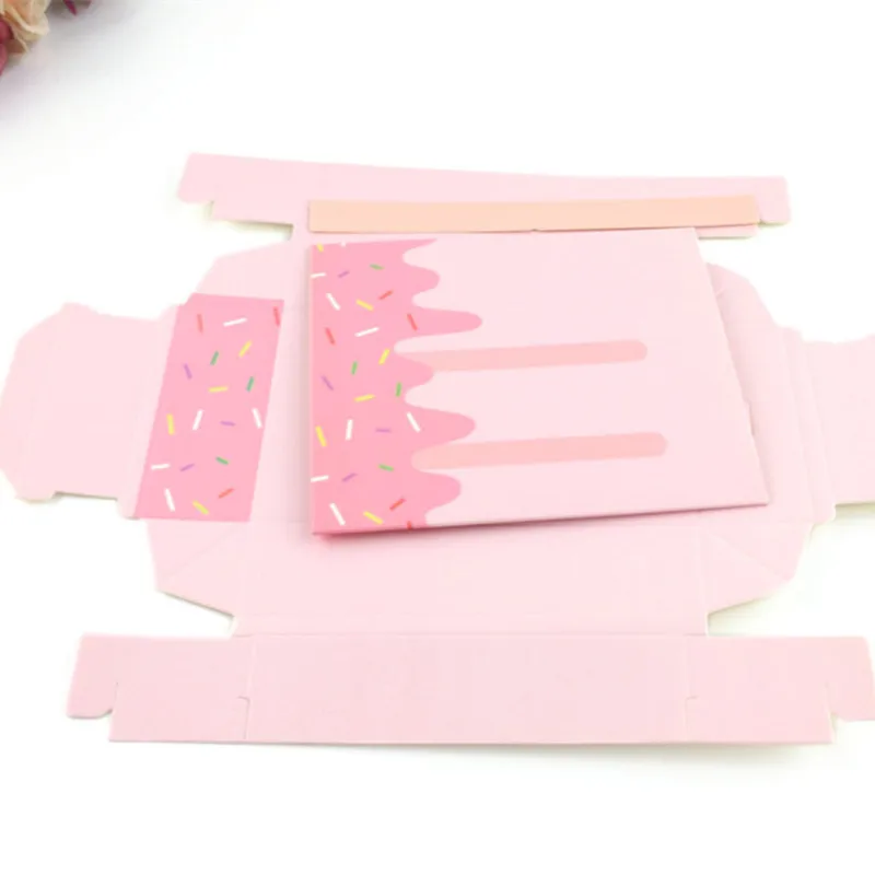 100 шт розовый/синий форма мороженого конфеты драже Подарочная коробка попкорн