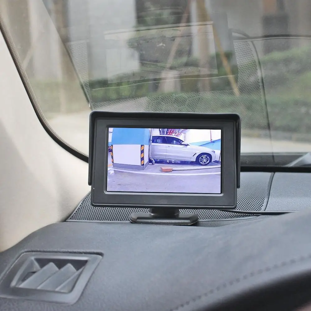 Беспроводной 4 3-дюймовый автомобильный монитор SMALUCK + Водонепроницаемая