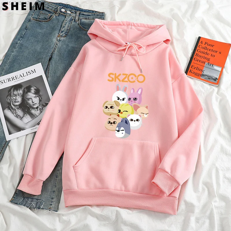 

Худи женское осенне-зимнее свободное с мультяшным принтом, Y2k