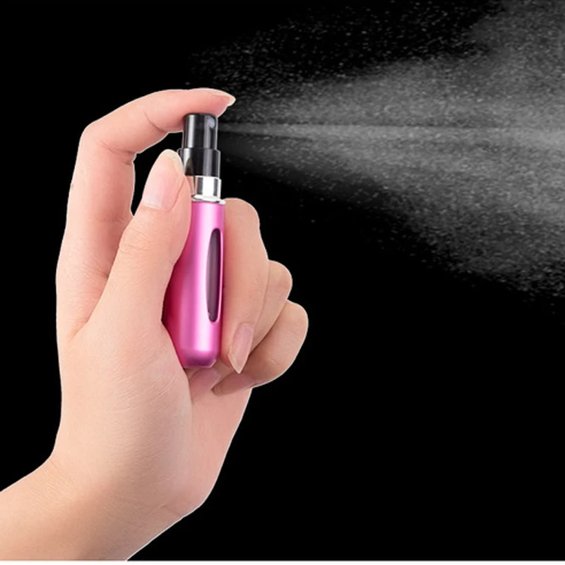 5ml Refillable Mini Perfume Bottle Atomizer Aluminum Atomizer Portable Travel Cosmetic Container Perfume Bottle Spray Container