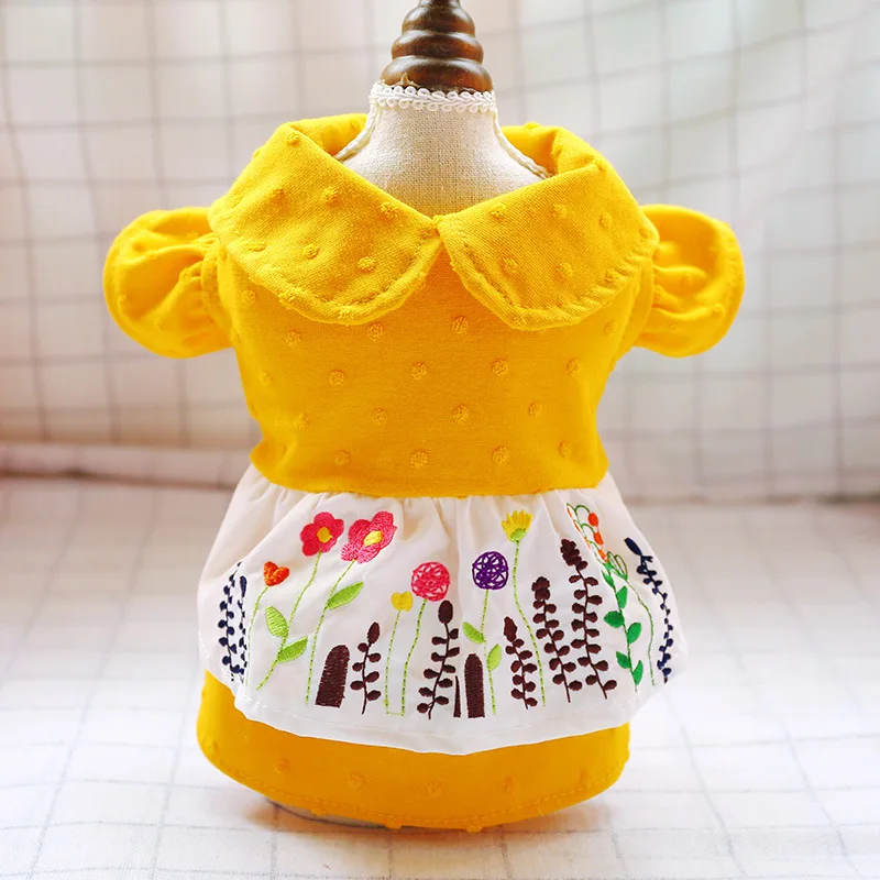

Summer Pet Clothing Dog Dress Small Dog Yorkshire Shih Tzu Maltese Dog Skirt Apparel Pomeranian Schnauzer Puppy Pet Clothes