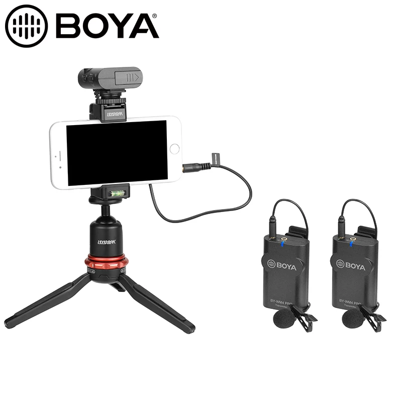 Boya BY WM4 Pro беспроводной Студийный конденсаторный микрофон петличный для интервью