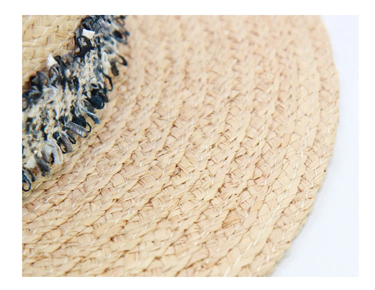 New Fashion Teddy Bear Ribbon Raffia Hat Women Summer Beach Hats Handmade Weave Soft Straw Hat Female Travel Caps Wholesale