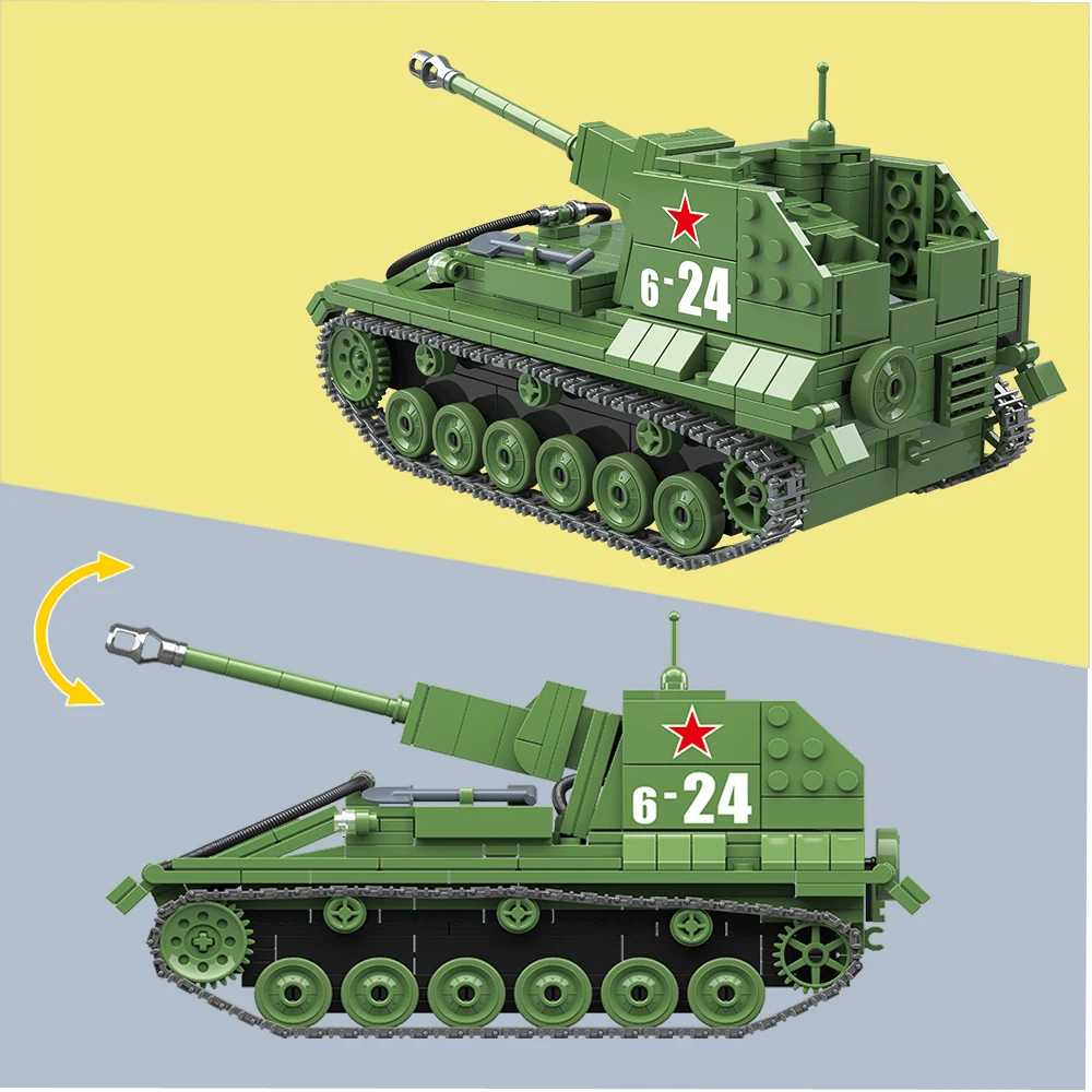 

Модель SU-76M года, советский легкий танк, Вторая мировая война, солдатское оружие, 601 шт.