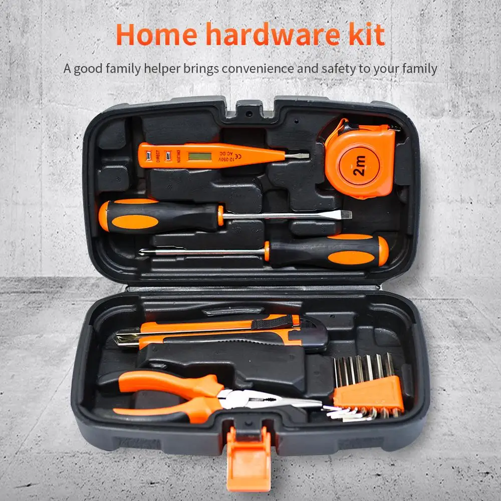 

COOFIX Household Hand Tools Screwdrivers Pliers Repair Tool Toolbox Kits Knife Set for Home Use