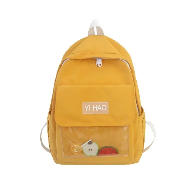 

Campus small fresh and lovely girl backpack fun transparent fruit decoration lovely personality student schoolbags