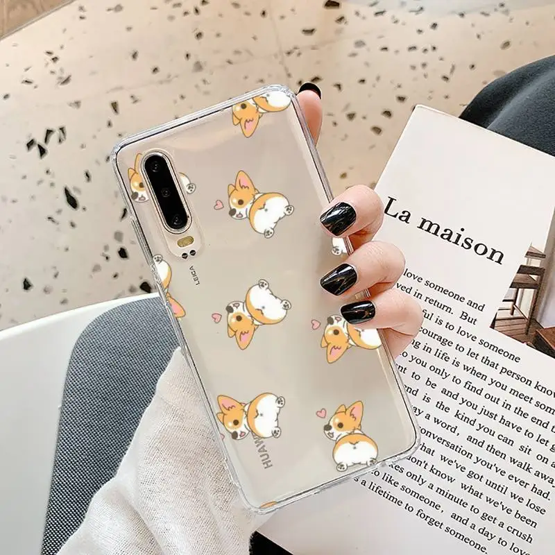 

Corgi 1 Phone Case Transparent for Samsung A71 S9 10 20 HUAWEI p30 40 honor 10i 8x xiaomi note 8 Pro 10t 11