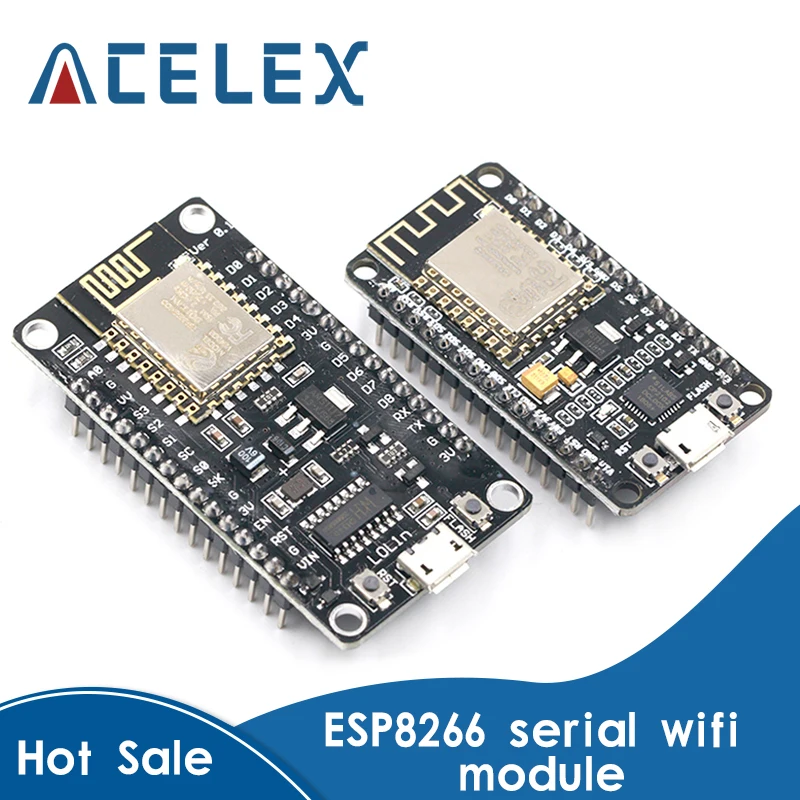 Módulo sem Fio Ch340 Cp2102 Wi-fi Nodemcu v3 v2 Placa de Desenvolvimento Internet Esp8266 Embutido com Antena Pcb Peças e acessórios p/ instrumentos
