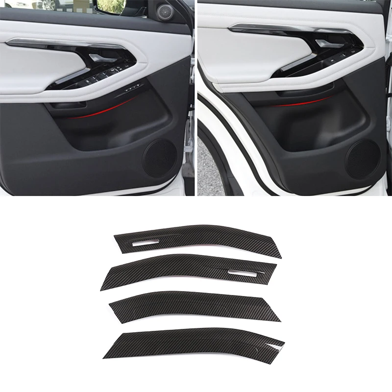 Автомобильные аксессуары 4 шт. Автомобильная ABS углеродное волокно внутренняя