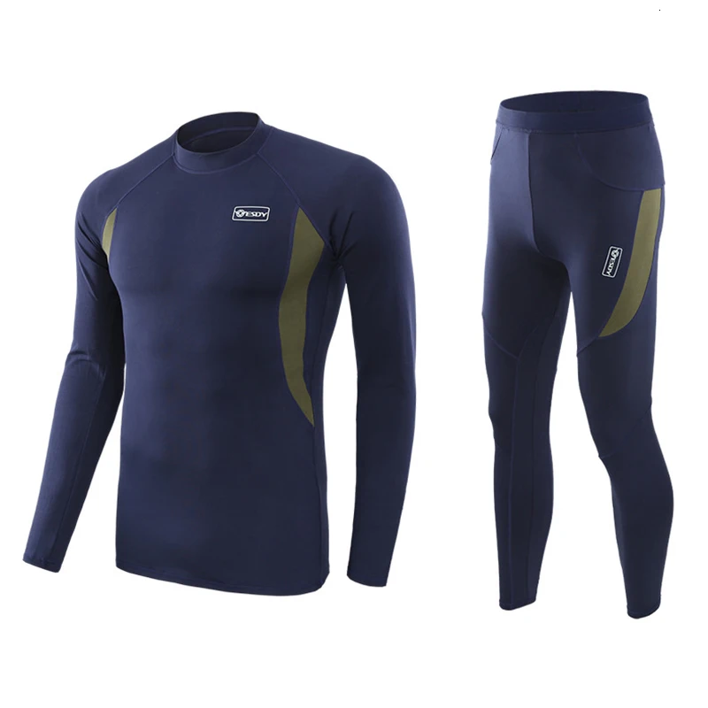 

Men Tactical Fleece Thermal Underwear Sweat Quick Drying Camping Underwear Mens Breathable Elasticity Hiking Tops Shirt Set