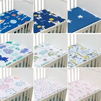 newborn baby crib fitted sheet baby bed mattress cover soft breathable cartoon print newborn bedding for cot size 13070cm